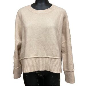 ILLA ILLA Cream Oversized Pullover Knit Sweater Size Small